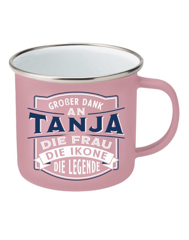 Geschenk für Tanja, H&H Top Lady Namensbecher